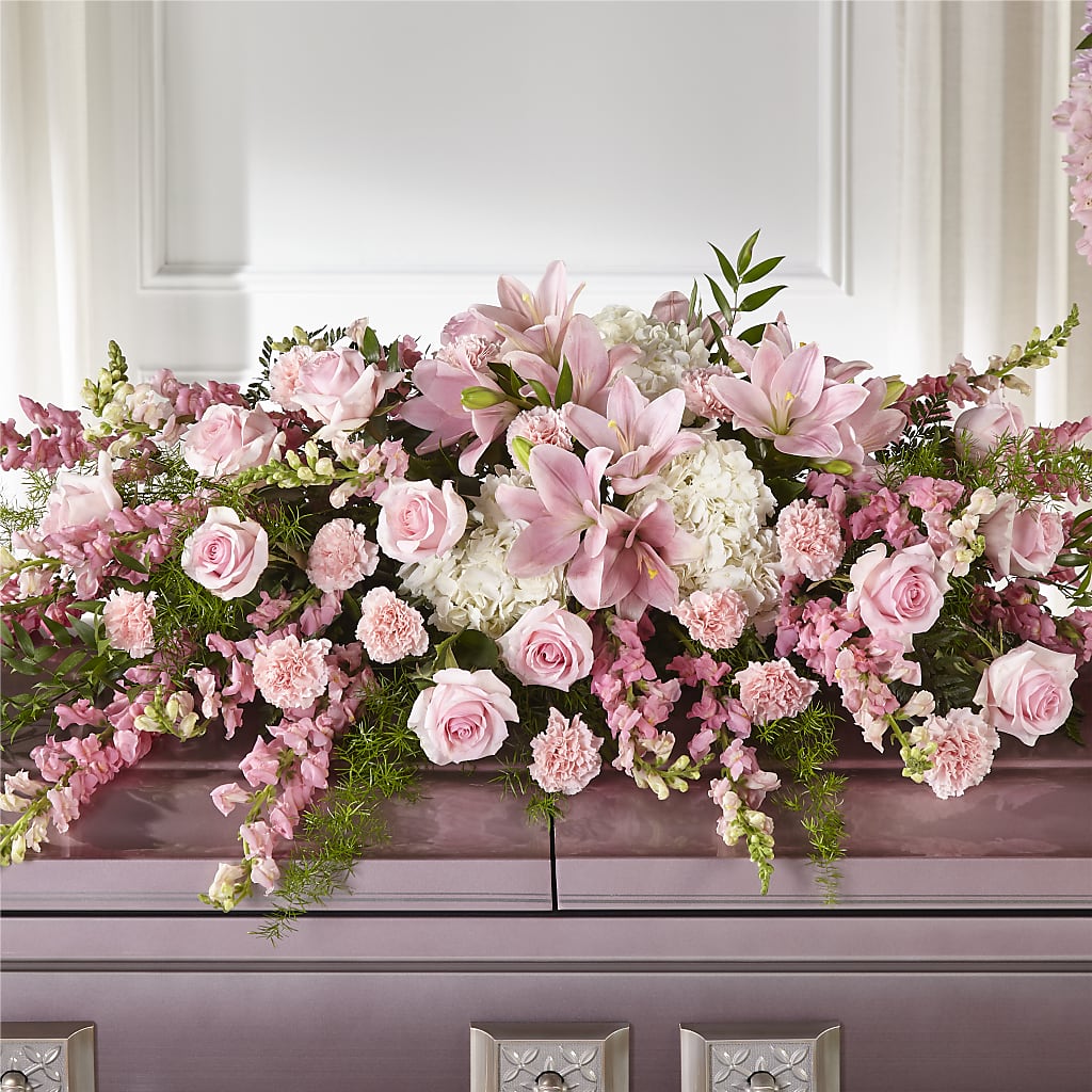 Life & Remembrance Casket Spray – CONNIE'S FLORAL ARRANGEMENTS, Virginia Beach VA