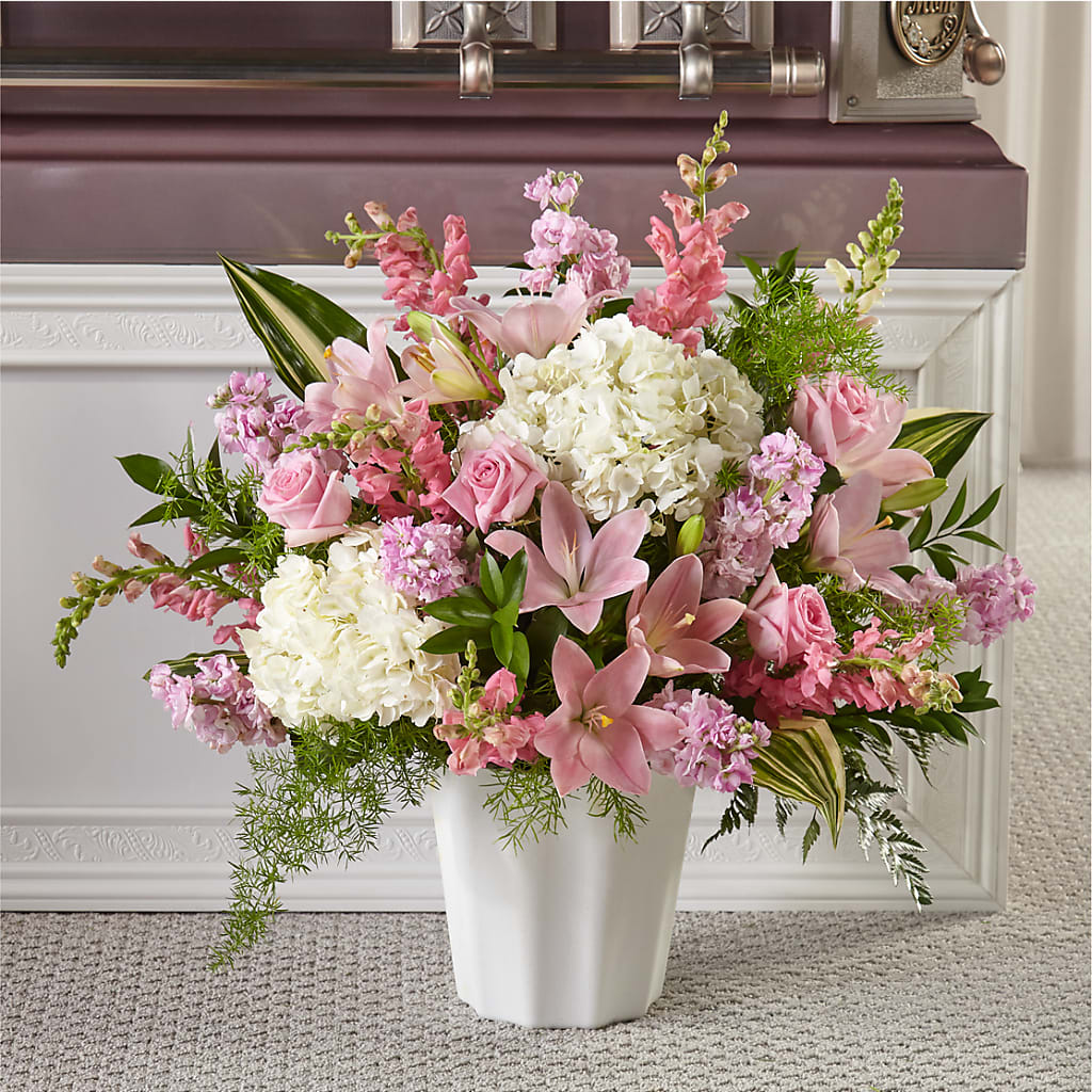 Simply Serene Floor Basket – CONNIE'S FLORAL ARRANGEMENTS, Virginia Beach VA