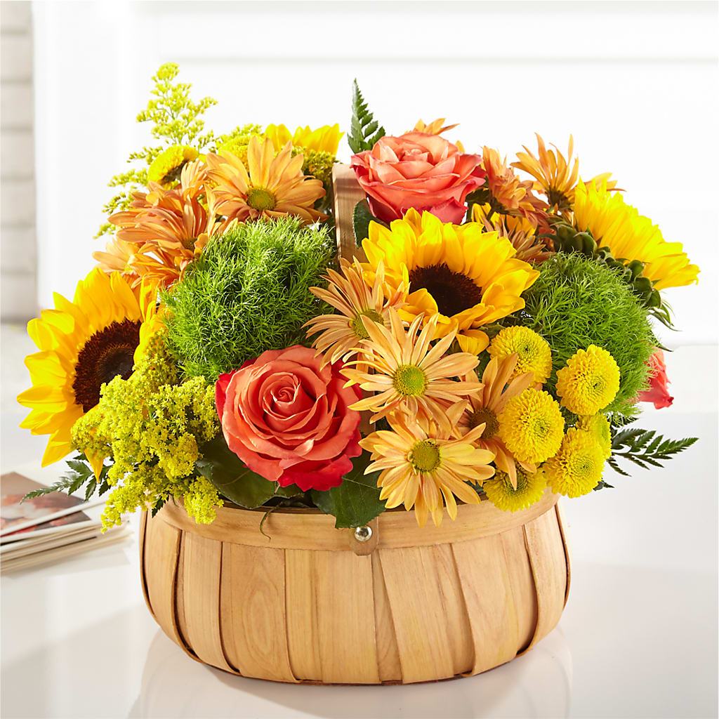 Harvest Sunflower Basket – CONNIE'S FLORAL ARRANGEMENTS, Virginia Beach VA