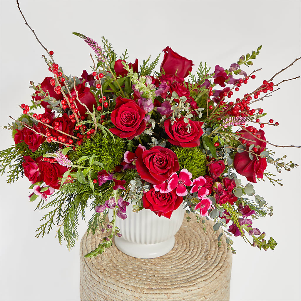 Big Red Bow Bouquet – CONNIE'S FLORAL ARRANGEMENTS, Virginia Beach VA