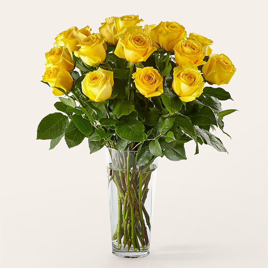 Long Stem Yellow Rose Bouquet – CONNIE'S FLORAL ARRANGEMENTS, Virginia Beach VA