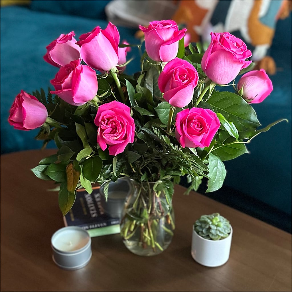 Long Stem Pink Rose Bouquet – CONNIE'S FLORAL ARRANGEMENTS, Virginia Beach VA
