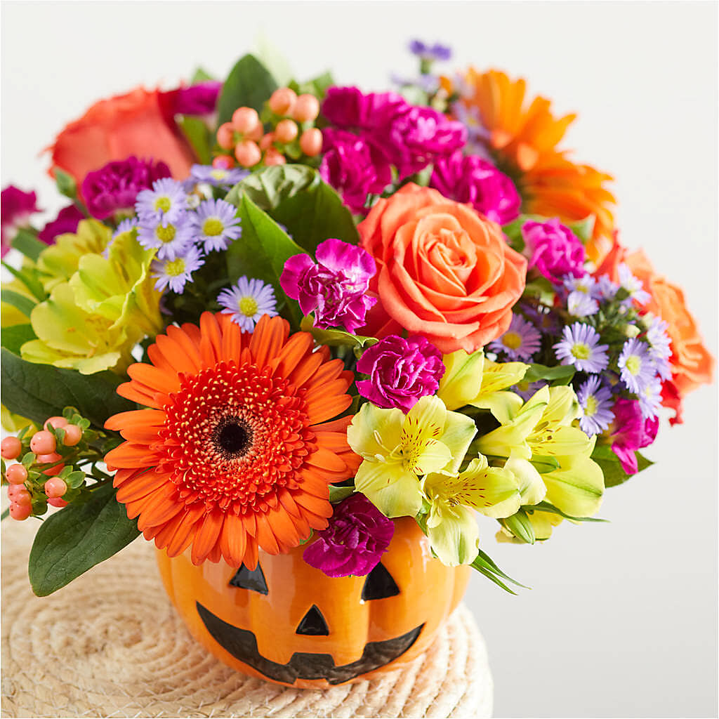 Tricks & Treats Pumpkin – CONNIE'S FLORAL ARRANGEMENTS, Virginia Beach VA