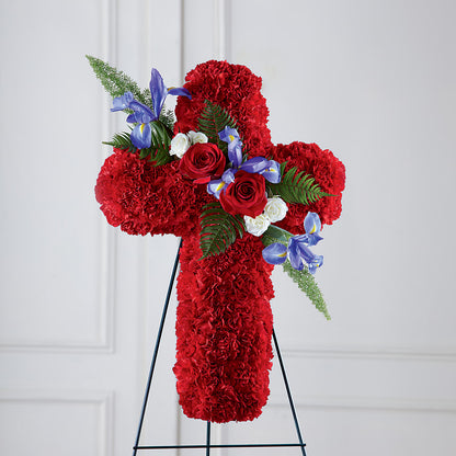 Faithful Hero Floral Cross – CONNIE'S FLORAL ARRANGEMENTS, Virginia Beach VA