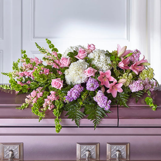 Life's Gratitude Casket Spray – CONNIE'S FLORAL ARRANGEMENTS, Virginia Beach VA
