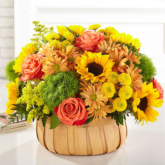 Harvest Sunflower Basket – CONNIE'S FLORAL ARRANGEMENTS, Virginia Beach VA