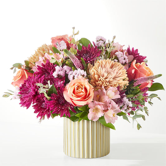 Berry Cobbler Bouquet with Ivory Vase – CONNIE'S FLORAL ARRANGEMENTS, Virginia Beach VA
