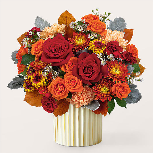 Merlot Bouquet with Ivory Vase – CONNIE'S FLORAL ARRANGEMENTS, Virginia Beach VA