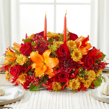 Autumn's Embrace Centerpiece – CONNIE'S FLORAL ARRANGEMENTS, Virginia Beach VA