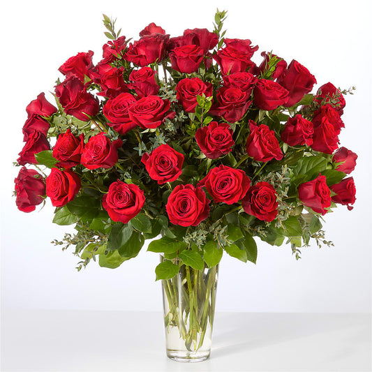 Forever Yours Fifty Stem Red Rose Bouquet – CONNIE'S FLORAL ARRANGEMENTS, Virginia Beach VA